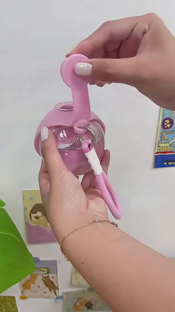 Sticlă Apă Portabilă pentru Animale 285ml cu Bol Siliconic - Roven